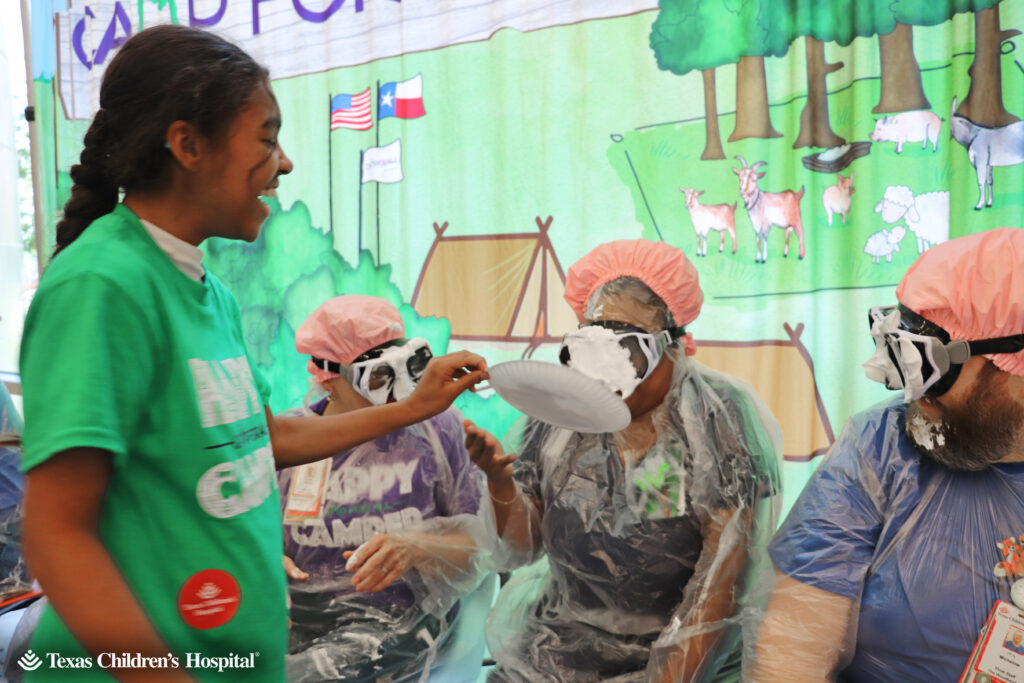The staff got in on the fun too, during Camp for All's visit to Texas Children's Hospital in The Woodlands.