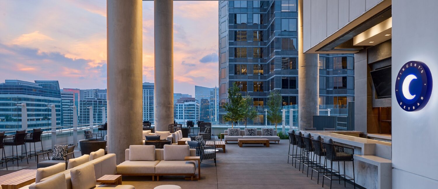 Vincent’s Sky Bar is a space to swoon over at the JW Marriott Dallas Arts District hotel.