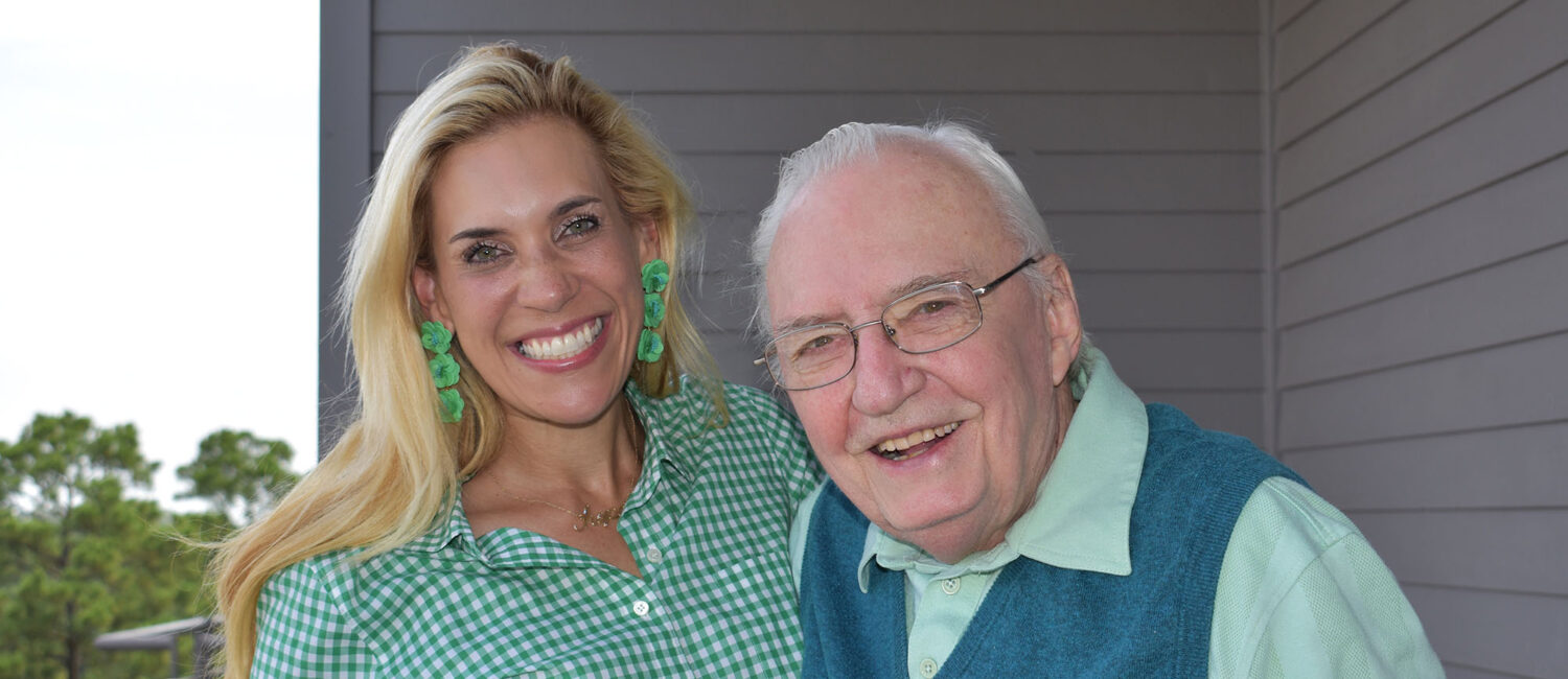 Reverend Don Gebert, Interfaith’s first executive director, is shown here with Missy Herndon, the current president and CEO of Interfaith of The Woodlands. (Photo courtesy of Interfaith)