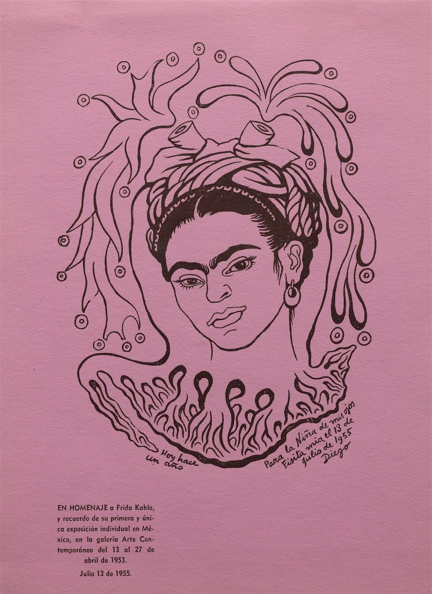 Dallas Museum of Art DMA Exhibit – Portrait of Frida Kahlo, 1955. Diego Rivera