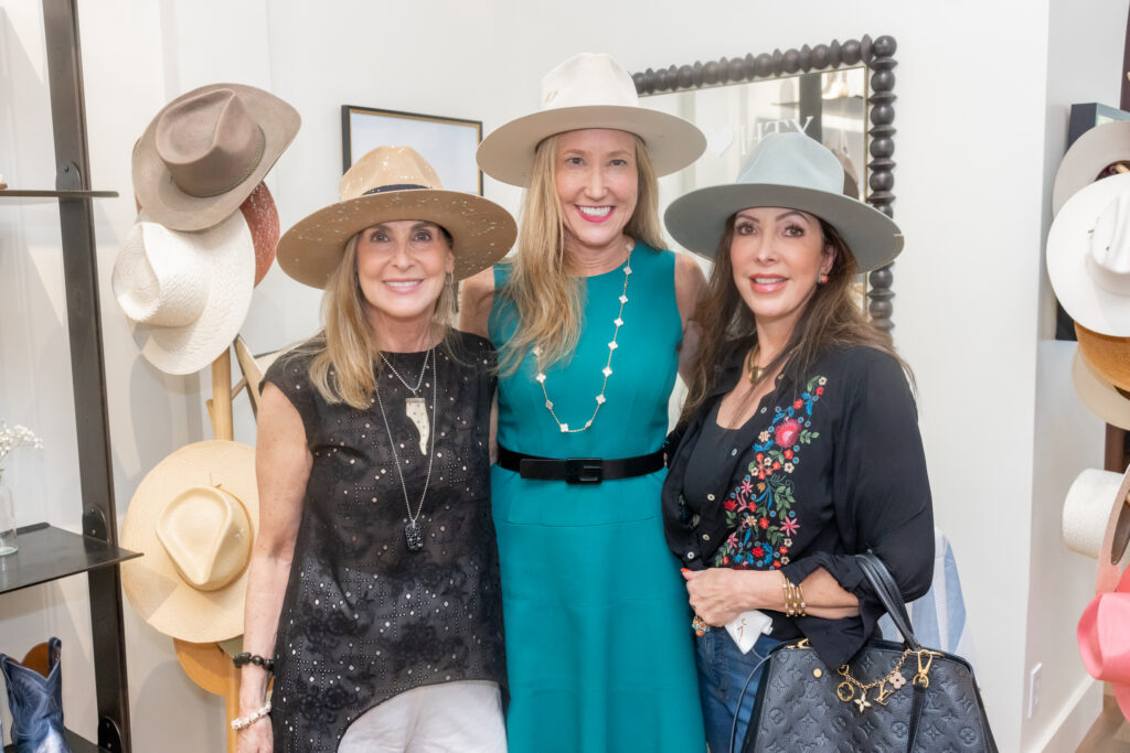 Ellen Weitz, Bailey Dalton, Sandra Smith-Cooper at the Houston PetSet celebration at Miron Crosby.