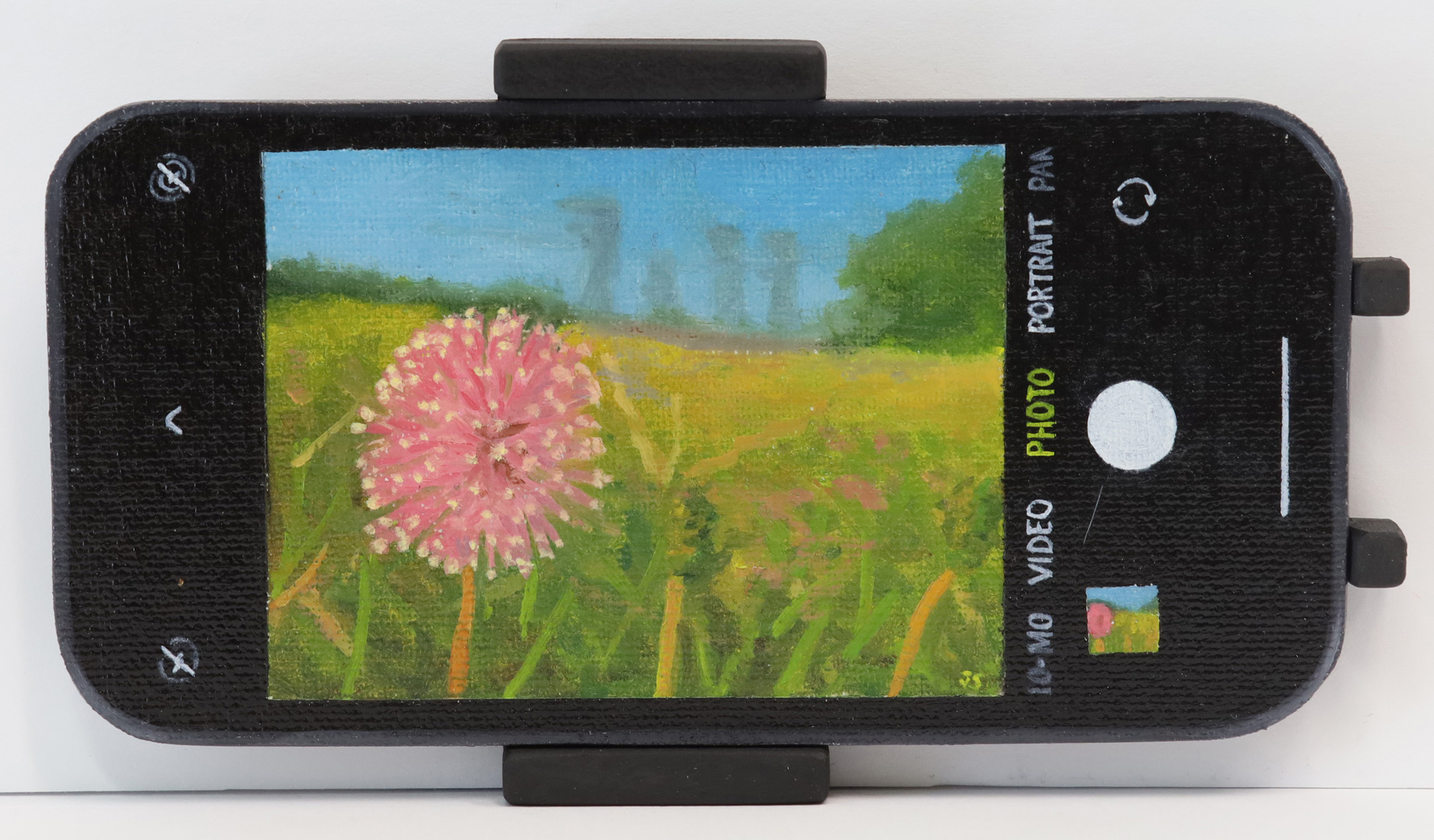 John Slaby's <em>Flower</em>, 2022, makes viewers think about the last time they stopped and smelled the roses. (Photo courtesy of Archway Gallery)