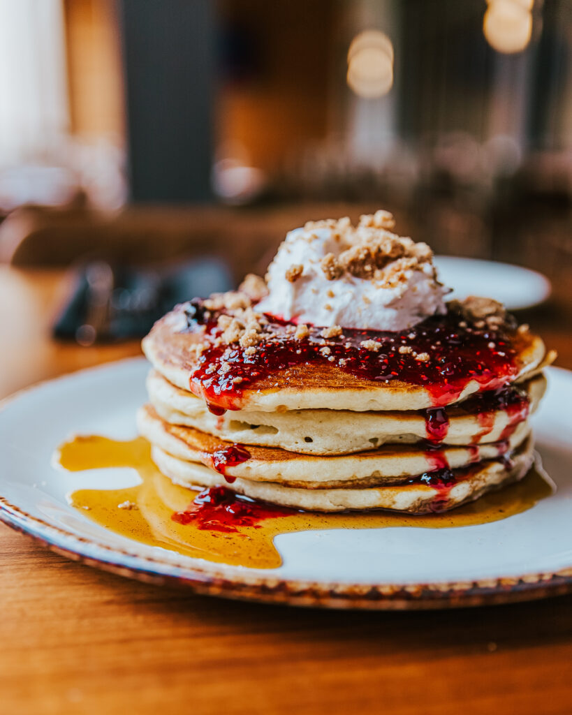 Haywire Dallas is offering cinnamon-orange pancakes this Labor Day weekend.