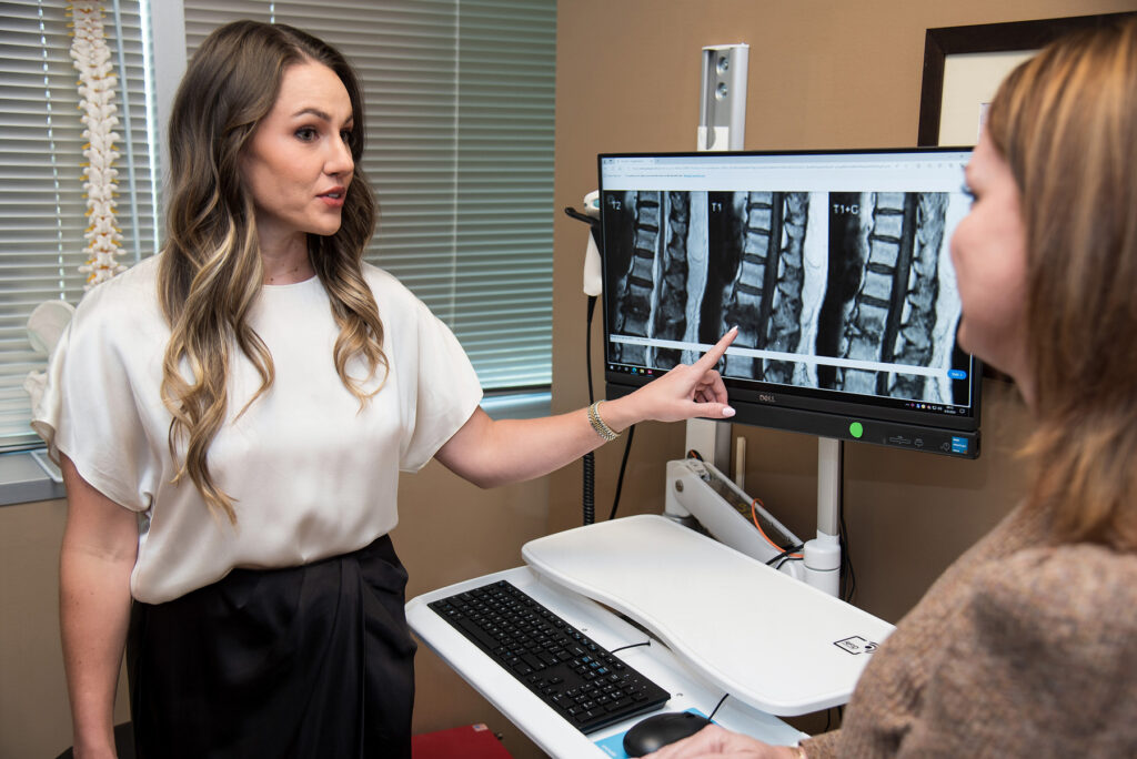 Dr. Samantha Parker Lane offers a few suggestions, including maintaining proper posture when sitting, standing, and lifting, which reduces strain on the spine.