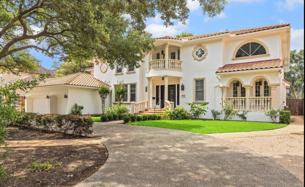 The home at 5318 Holly Street in Bellaire features an indoor racketball court. (Photo by TK Images for Compass)
