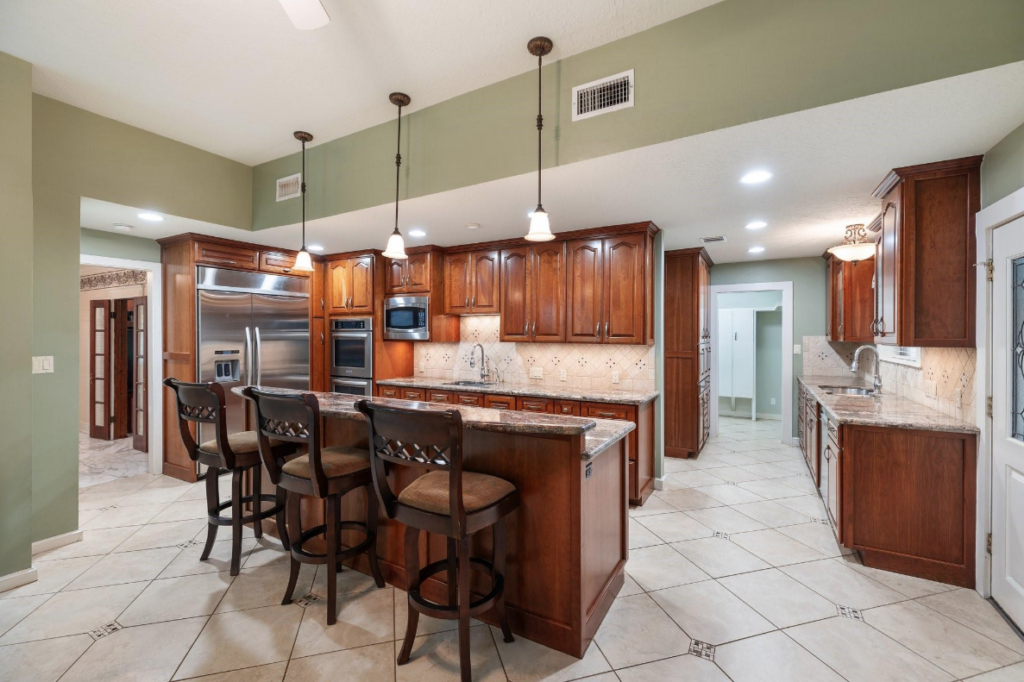 The kitchen at Able Acres Farm and Ranch is fully updated. (Photo by John Gremillion)