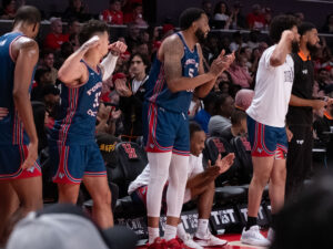 The Forever Coogs advanced past the quarterfinal round of The Basketball Tournament and its Million Dollar Prize. UH Coach Kelvin Sampson was among those at he game at the Fertitta Center, July 30, 2024