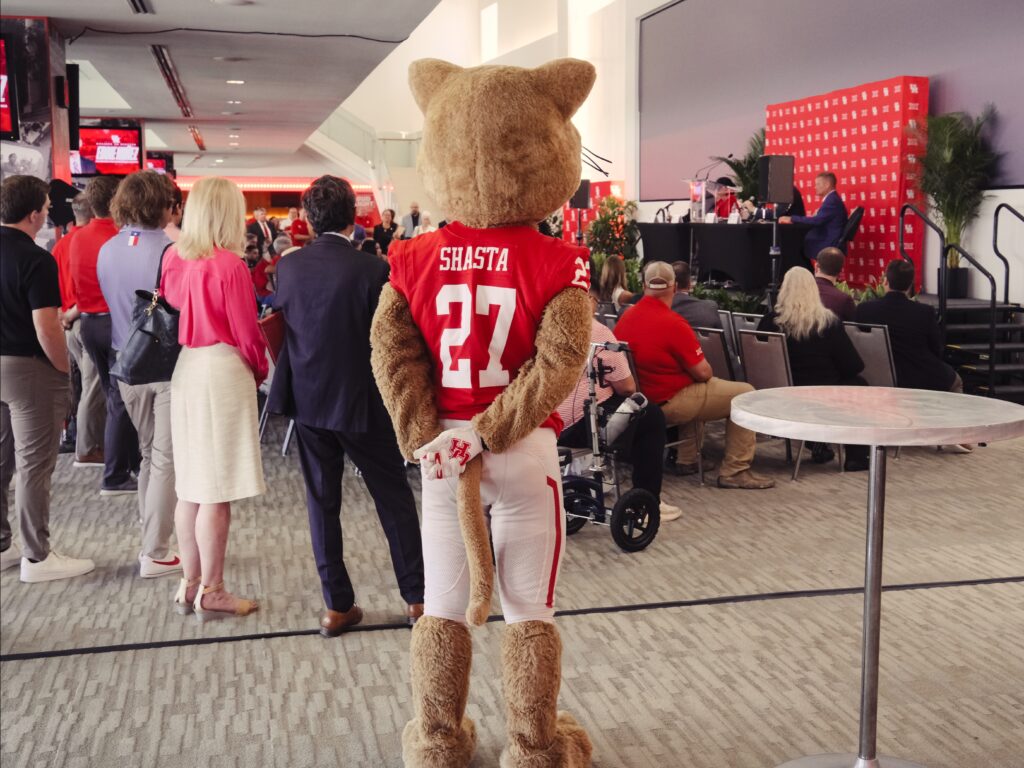 The appointment of Eddie Nunez as the University of Houston's new athletic director brought out the fanfare. (Photo by F. Carter Smith)