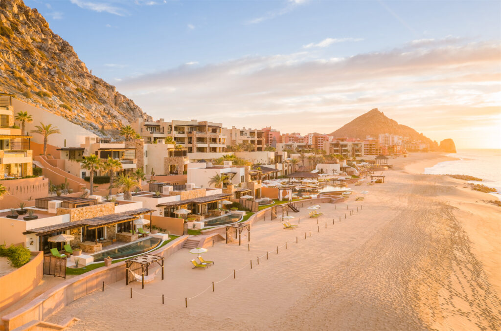 An aerial shot of the Waldor Astoria Los Cabos Pedregal (photo by Blake Marvin)