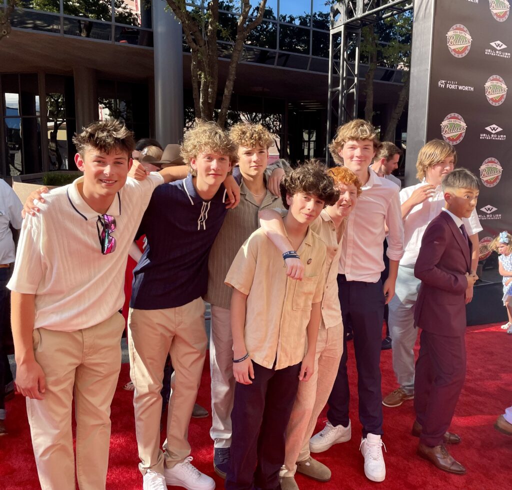 Young cast members (who played the baseball team) also came to town from Toronto for the "You Gotta Believe" premiere. (Photo by Courtney Dabney)