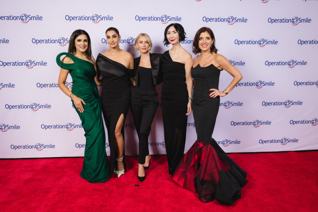 Sneha Merchant, Hoda Sana,Julianne Hough, Carrie Brandsberg-Dahl, Stacey Lindseth at the Operation Smile Gala held at the Royal Sonesta Hotel. (Photo by Johnny Than)