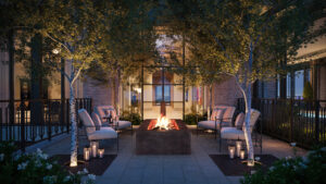 2 – Fire Pit at The Birdsall Residences, Auberge Resorts Collection; Rendering courtesy of Transwestern Development Company (1)