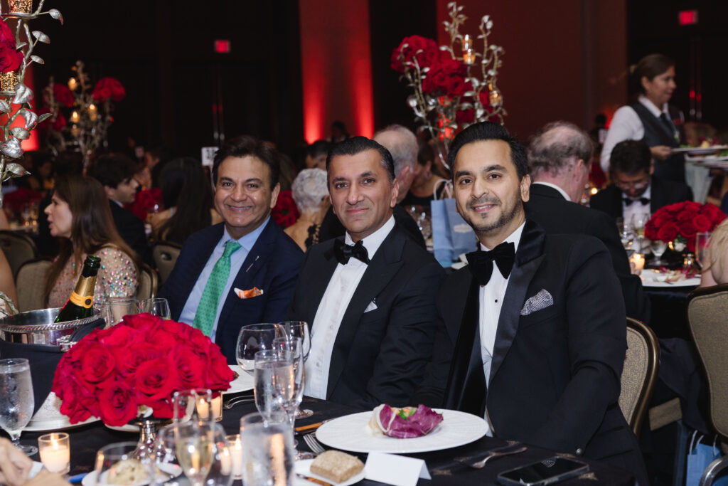 Aly Dhanani, Ajay Khurana, Nick Merchant at the Operation Smile Gala held at the Royal Sonesta Hotel. (Photo by Johnny Than)