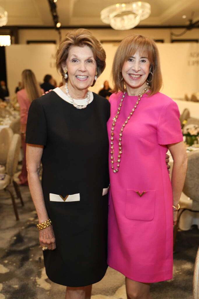 Lilly Andress, Vicki West at the PaperCity Philanthropy in Fashion Best Dressed luncheon benefiting March of Dimes. (Photo by Priscilla Dickson)