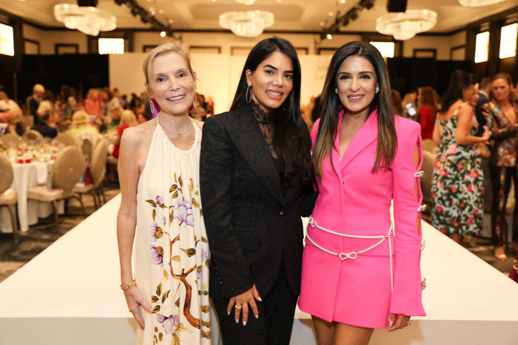 Kristen Cannon, Nina Magon, Sneha Merchant at the PaperCity Philanthropy in Fashion Best Dressed luncheon benefiting March of Dimes. (Photo by Priscilla Dickson)