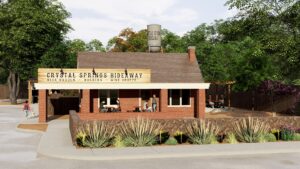 Crystal Springs Hideaway – a beer garden, Big Kat Burgers and a wine and cheese shoppe