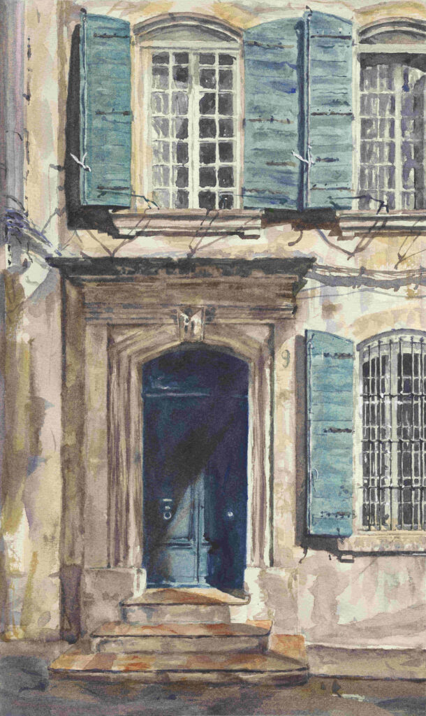 Street scene in Arles, France.