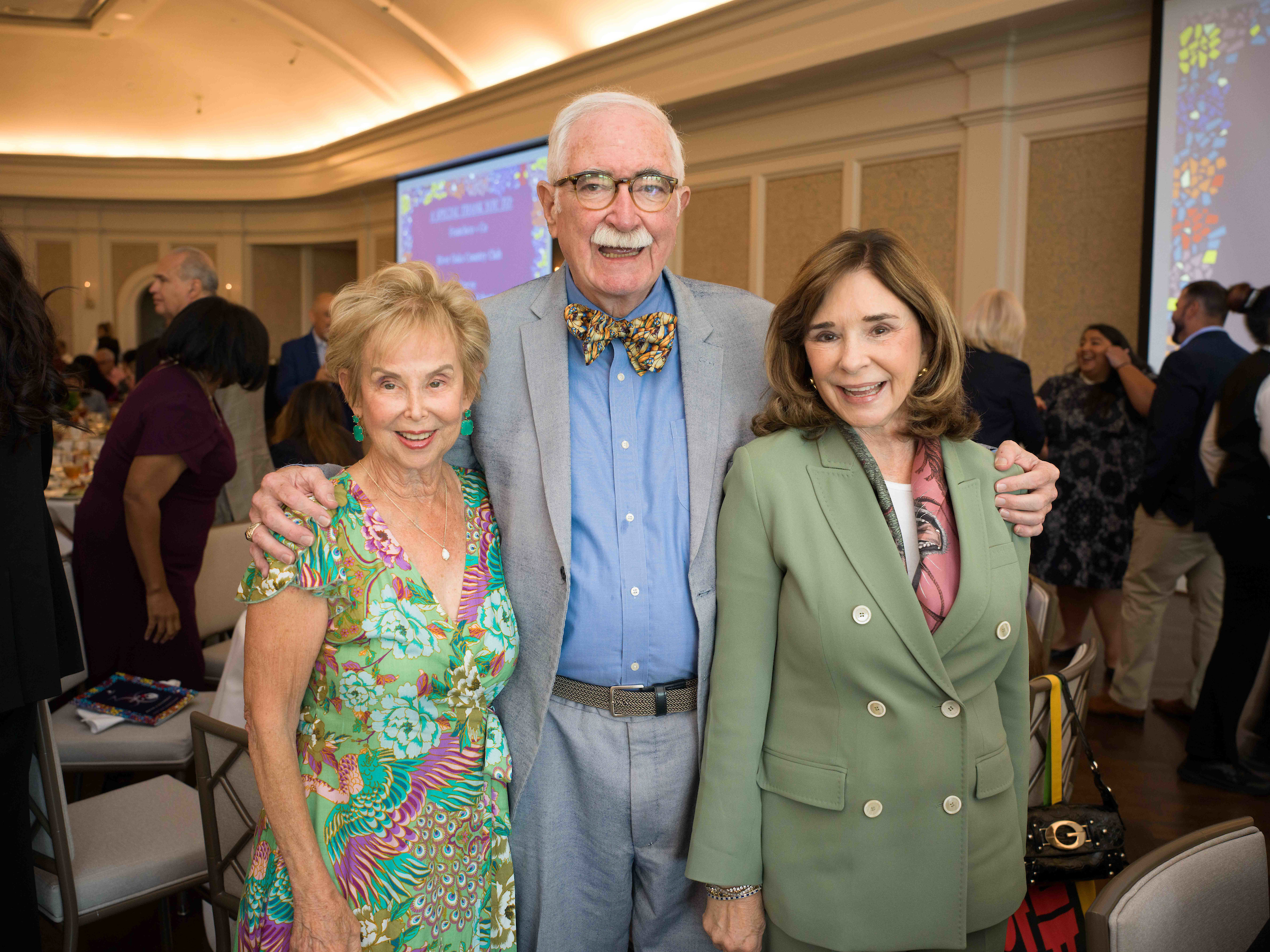 Evelyn Leightman, George Connelly, Helen Perry at the El Centro de Corazón luncheon.