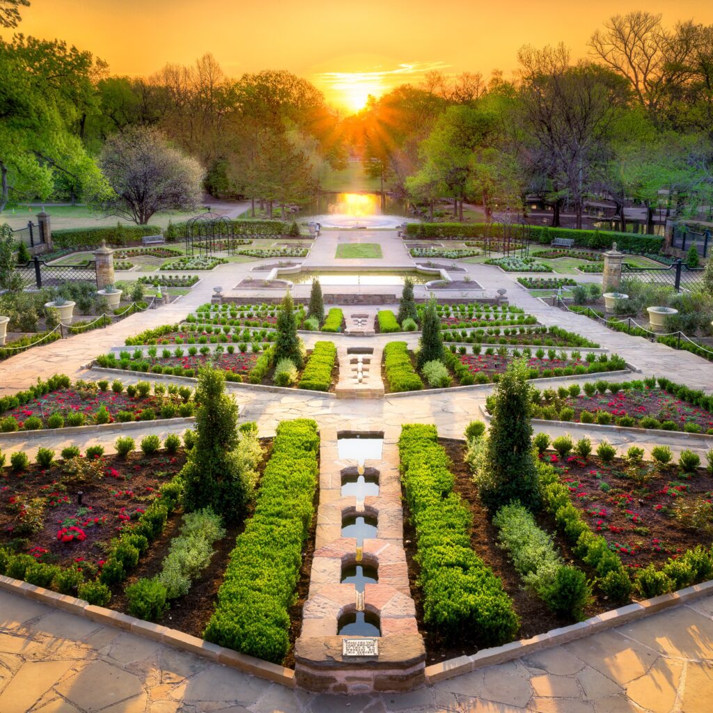 The Rose Garden at sunset