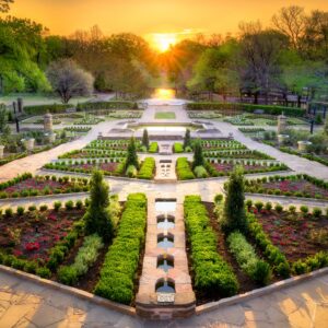 The Rose Garden at sunset