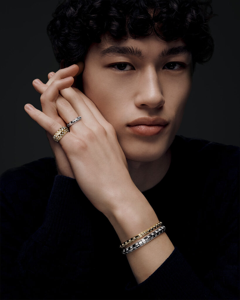 Le Damier de Louis Vuitton collection is inspired by the classic Damier check.