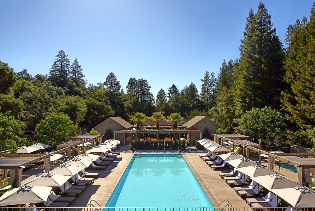 Meadowood boasts three pools, a world-class spa, tennis courts, and fine dining. 