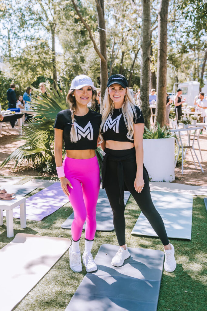 Method Pilates founder Ashton Verrengia and instructor Celerina Dugat at PaperCity's Nourish retreat. (Photo by Heather Robards)