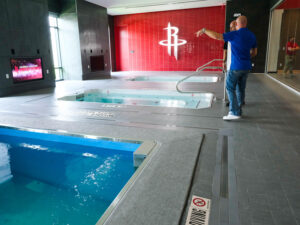 The Houston Rockets officially unveiled their new state-of-the-art training center, known as the Memorial Hermann | Houston Rockets Training Center with Rockets owner Tilman J. Fertitta, Memorial Hermann Health System President & CEO Dr. David Callender,