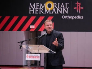 The Houston Rockets officially unveiled their new state-of-the-art training center, known as the Memorial Hermann | Houston Rockets Training Center with Rockets owner Tilman J. Fertitta, Memorial Hermann Health System President & CEO Dr. David Callender,