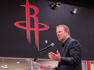The Houston Rockets officially unveiled their new state-of-the-art training center, known as the Memorial Hermann | Houston Rockets Training Center with Rockets owner Tilman J. Fertitta, Memorial Hermann Health System President & CEO Dr. David Callender,