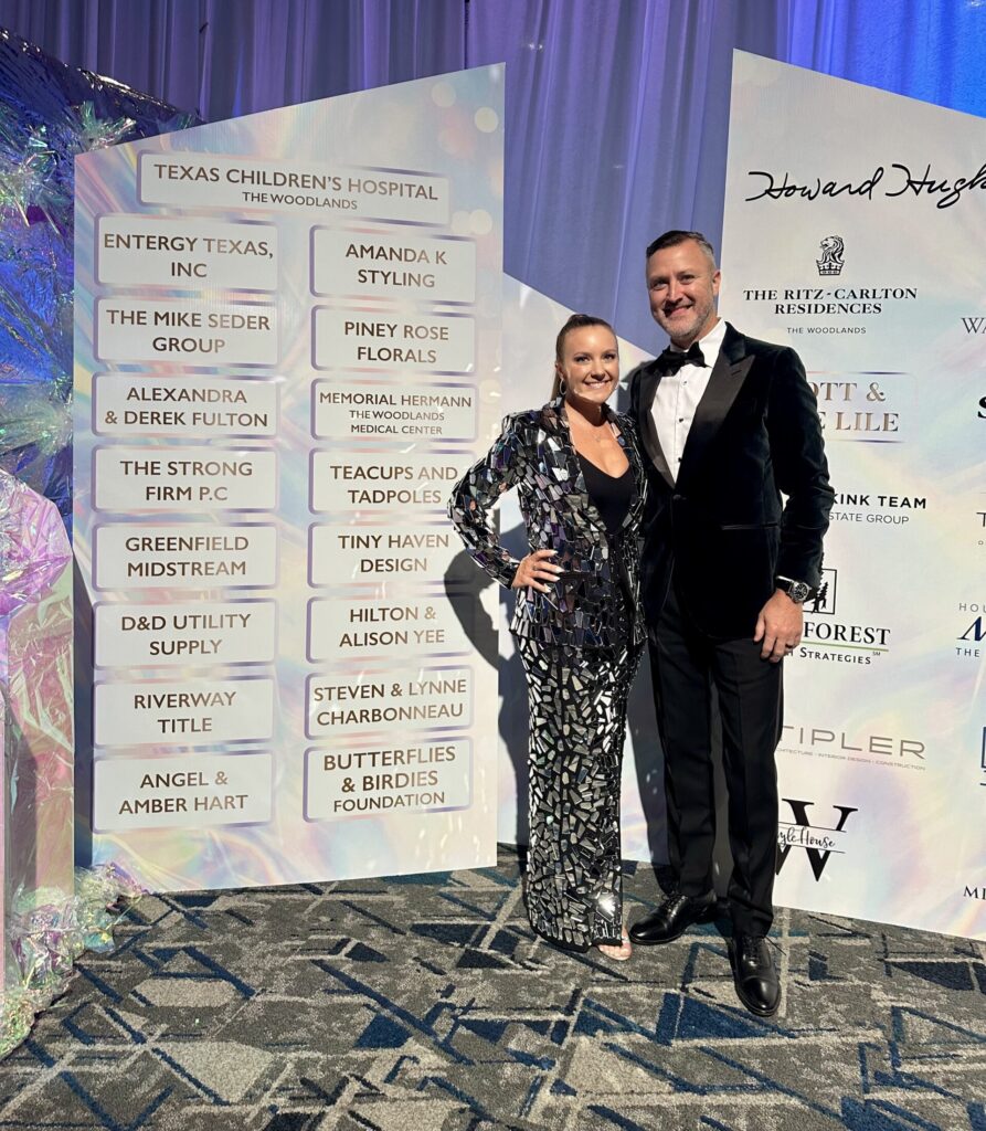 Taryn and Russell Leto at Interfaith's The Walk gala at The Woodlands Waterway Marriott. (Photo courtesy of Taylor Sugars)