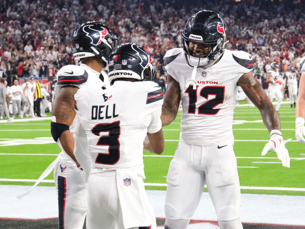 Nico Collins leads a very talented Texans receivers group that includes former UH story Tank Dell. (Photo by F. Carter Smith)