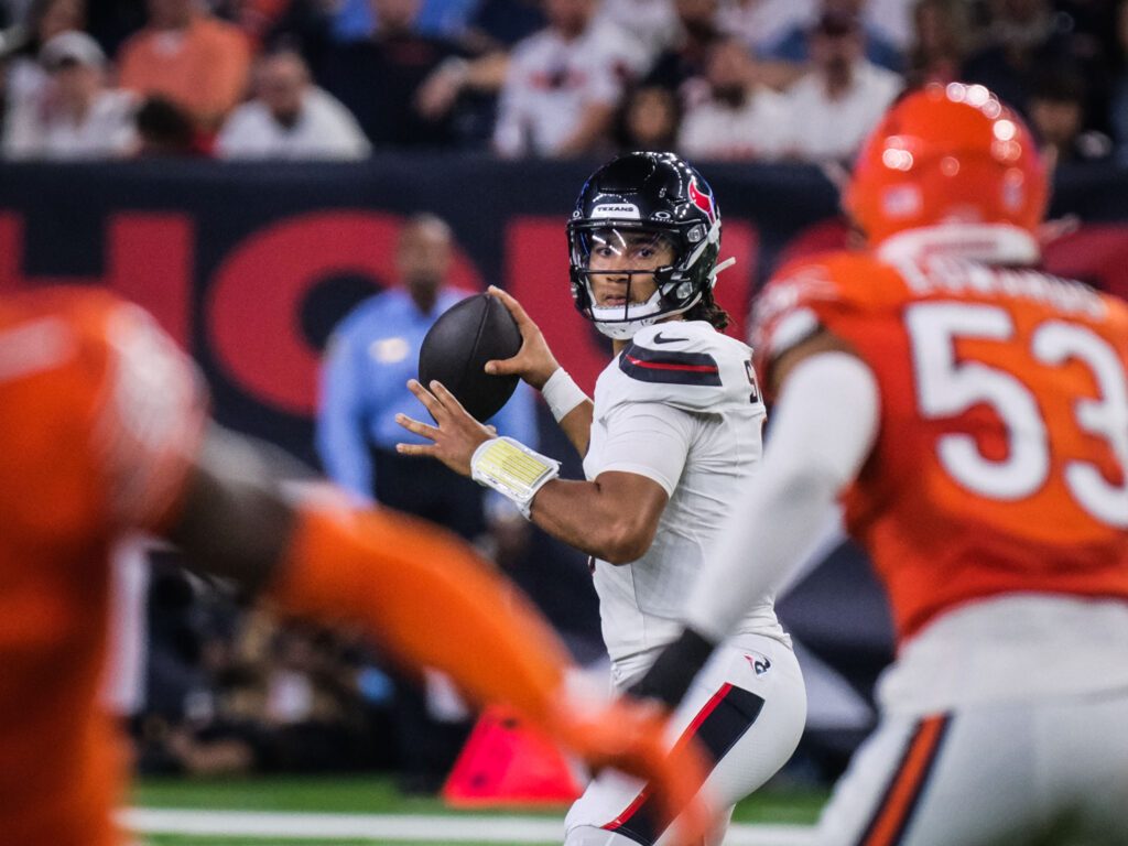 Houston Texans quarterback C.J. Stroud knows how to see the field and make winning plays. (Photo by F. Carter Smith)