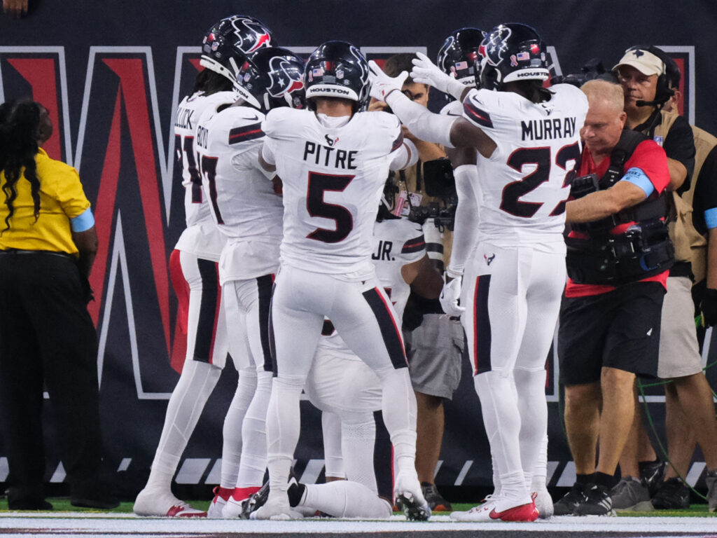 Houston Texans big hitter Jalen Pitre (No. 5) and the rest of this defense can be dominant. (Photo by F.Carter Smith)