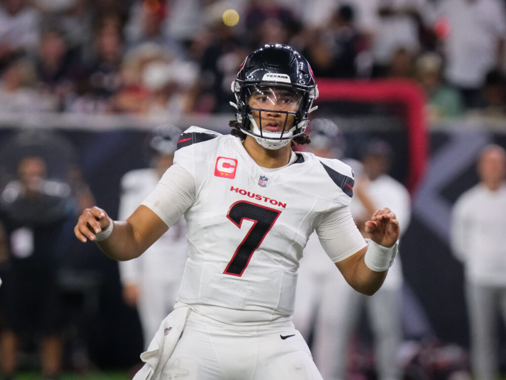 Houston Texans quarterback C.J.Stroud knows how to grab a big moment. (Photo by F. Carter Smith)