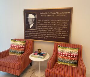 The Colonel – A copy of the memorial plaque at Country Day