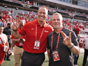 New University of Houston athletic director Eddie Nuñez and Tilman Fertitta are all in on seeing UH football football get better. (Photo by F. Carter Smith)