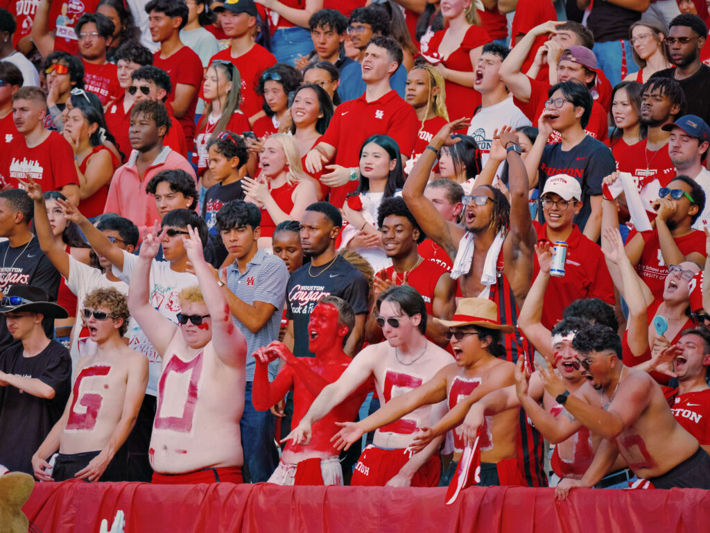 University of Houston students certainly showed in force for Willie Fritz's first game as coach. (Photo by F. Carter Smith)