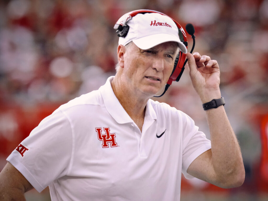Houston football coach Willie Fritz knows he has a major rebuilding job. (Photo by F. Carter Smith)