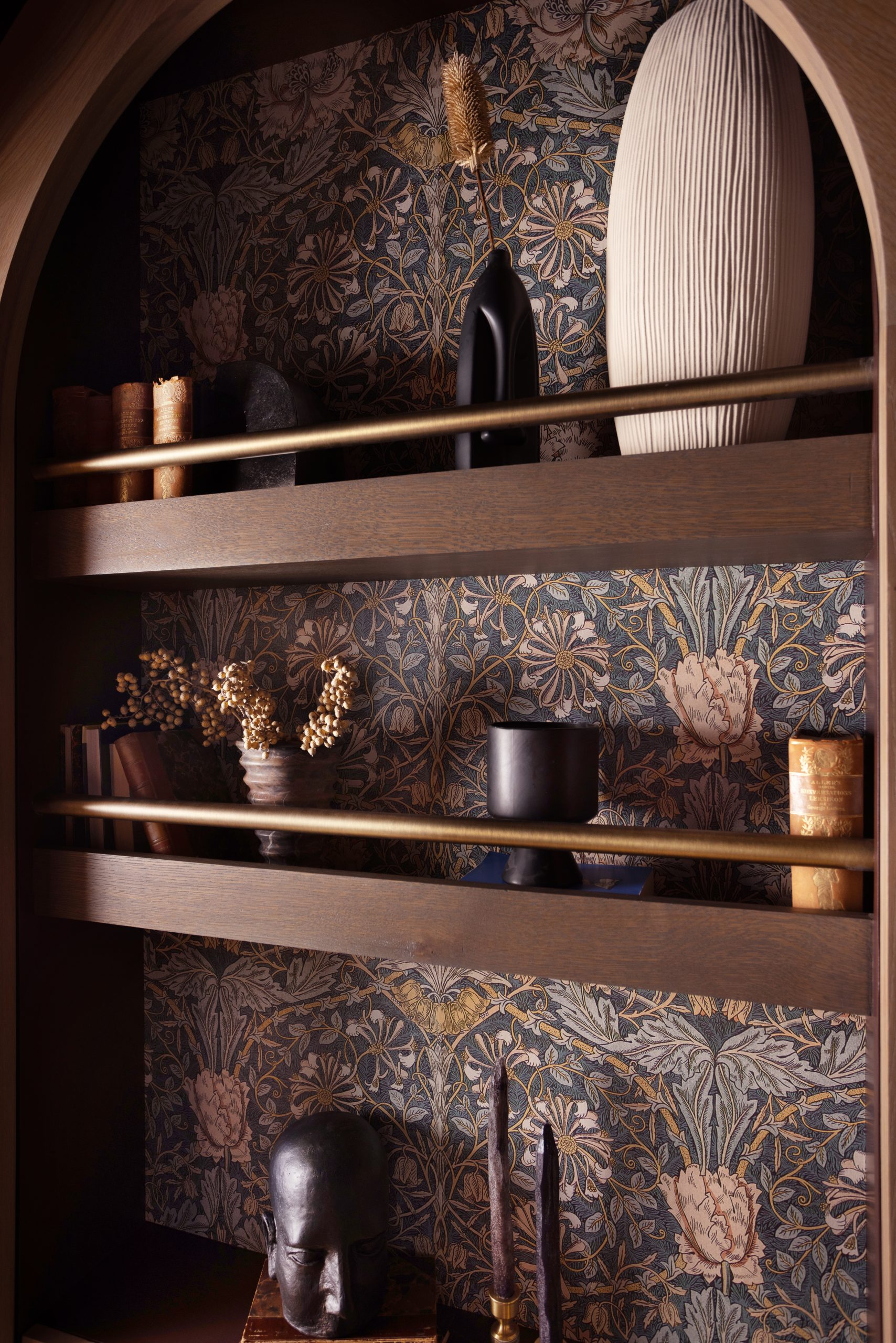 Urbanology Designs and the Eatons' vision was to infuse these spaces with a sense of moody sophistication.