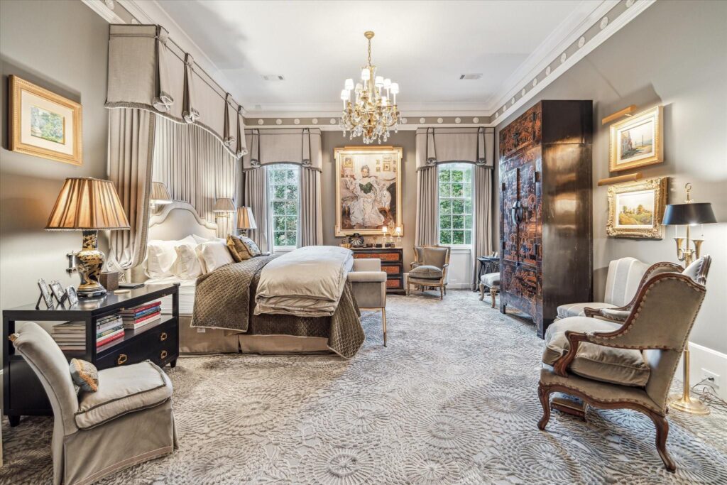 The primary bedroom comes complete with a reading alcove in the house at 6024 Memorial Drive in Glen Cove.