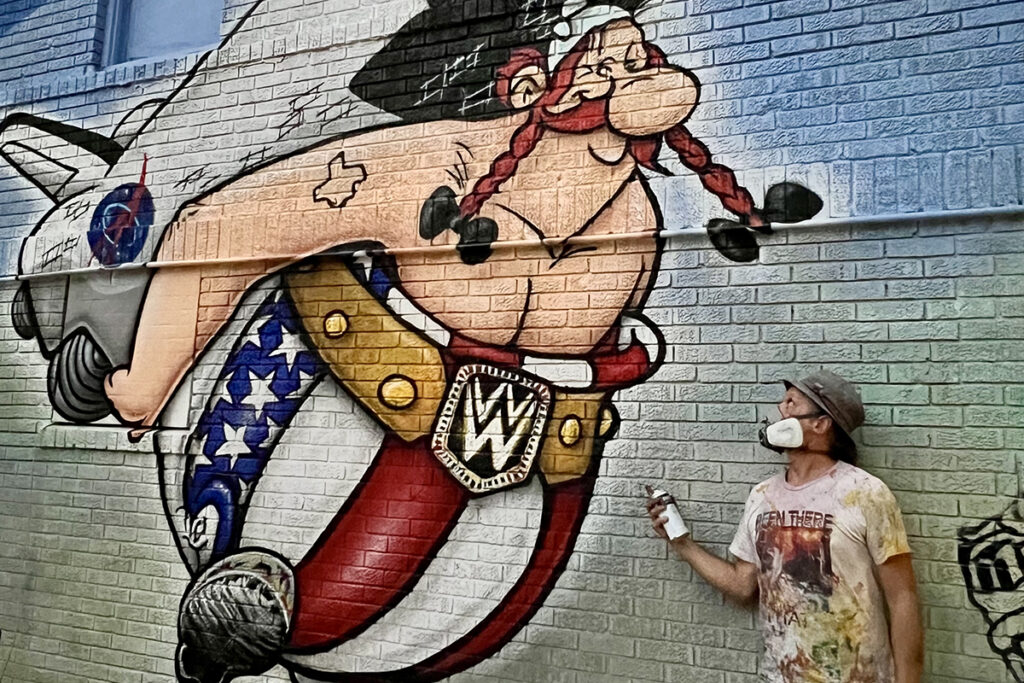 Mr. D 1987's "Frenchies in Houston," 2024 at Alliance Francaise de Houston.