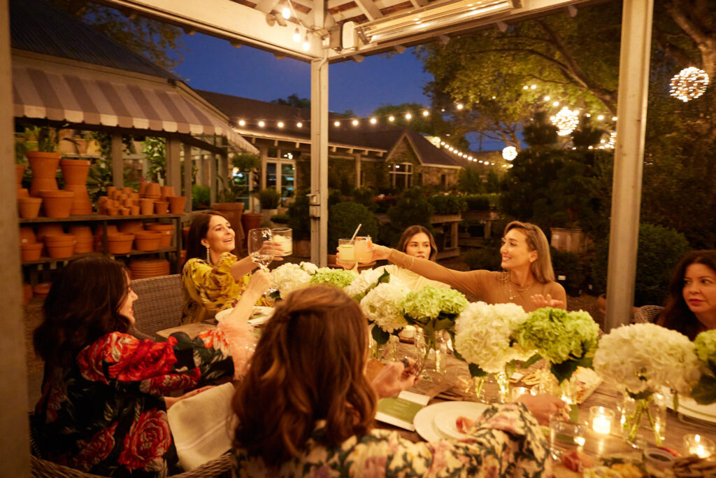 Tara Martin and Chiara Casiraghi toast. (Photo by Nneoma Aiiwe)