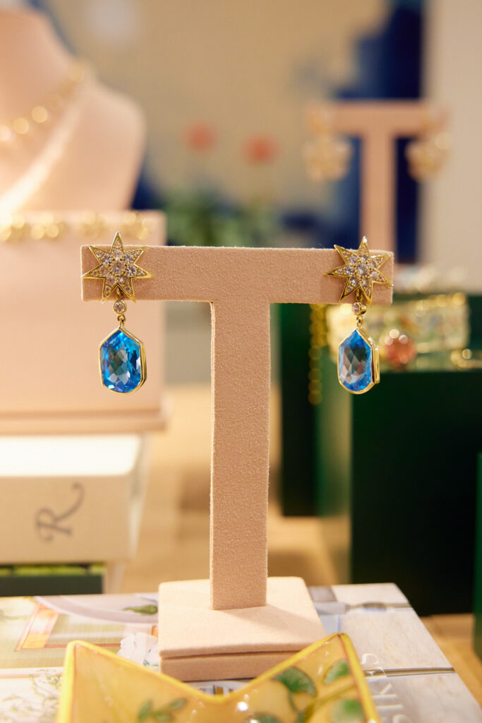 Surya and the Moon Surya and London Blue Topaz earrings (Photo by Nneoma Aiiwe)