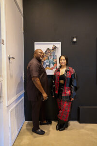 Art is bond opening pictured with my dad Photo cred Christopher Martin with 126 photography