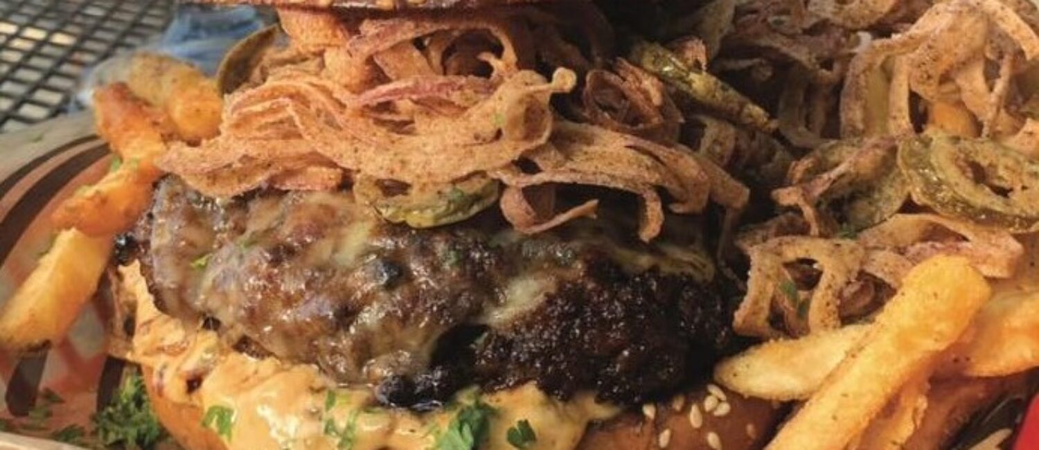The MC Tobacco Onion burger at Michael’s Cuisine