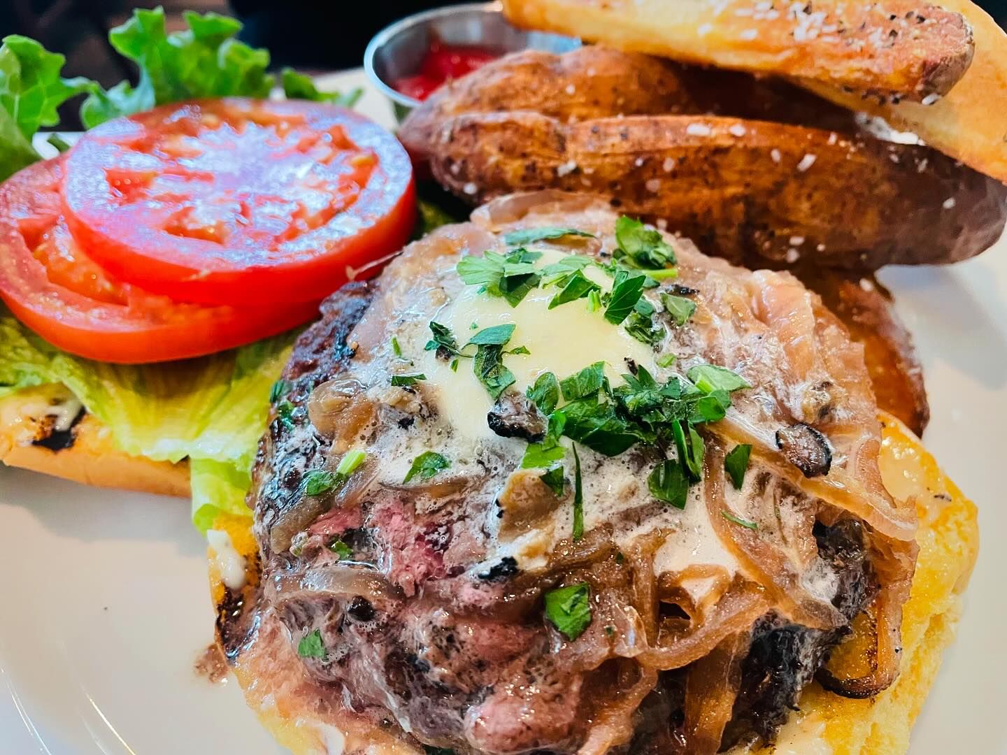 Truffle burger at B&B Butchers