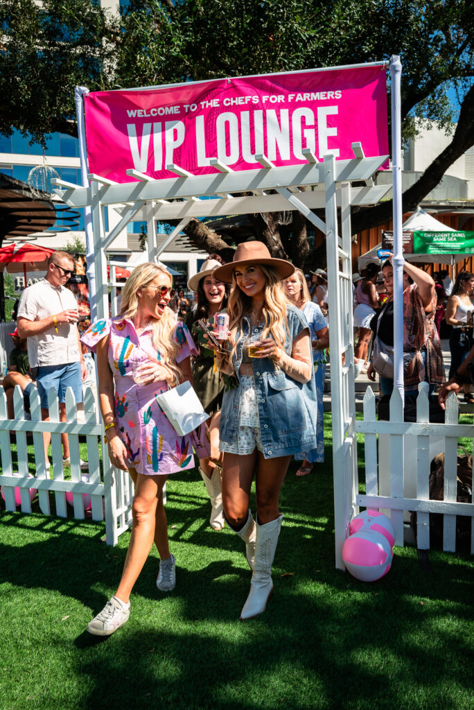 Hayley Bordes, Jenni Metzler, Brooke McDonald at the Houston Chefs for Farmers event at Autry Park. 