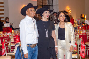 Dr. Suresh Khator, Dr. Renu Khator, Rania Mankarious (Photo by Jacob Power)