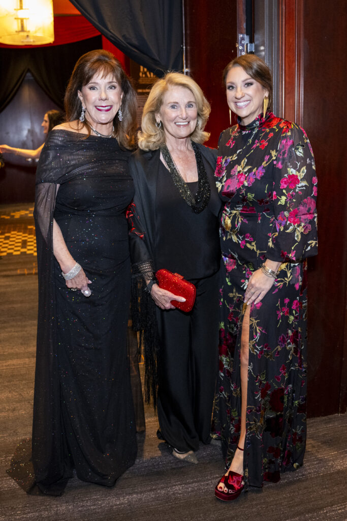 Elizabeth Stein, Denise Monteleone, Laura Elizabeth Stein at the Red Hot Gala benefiting the Houston Professional Firefighters Association (Photo by CatchLight Group)